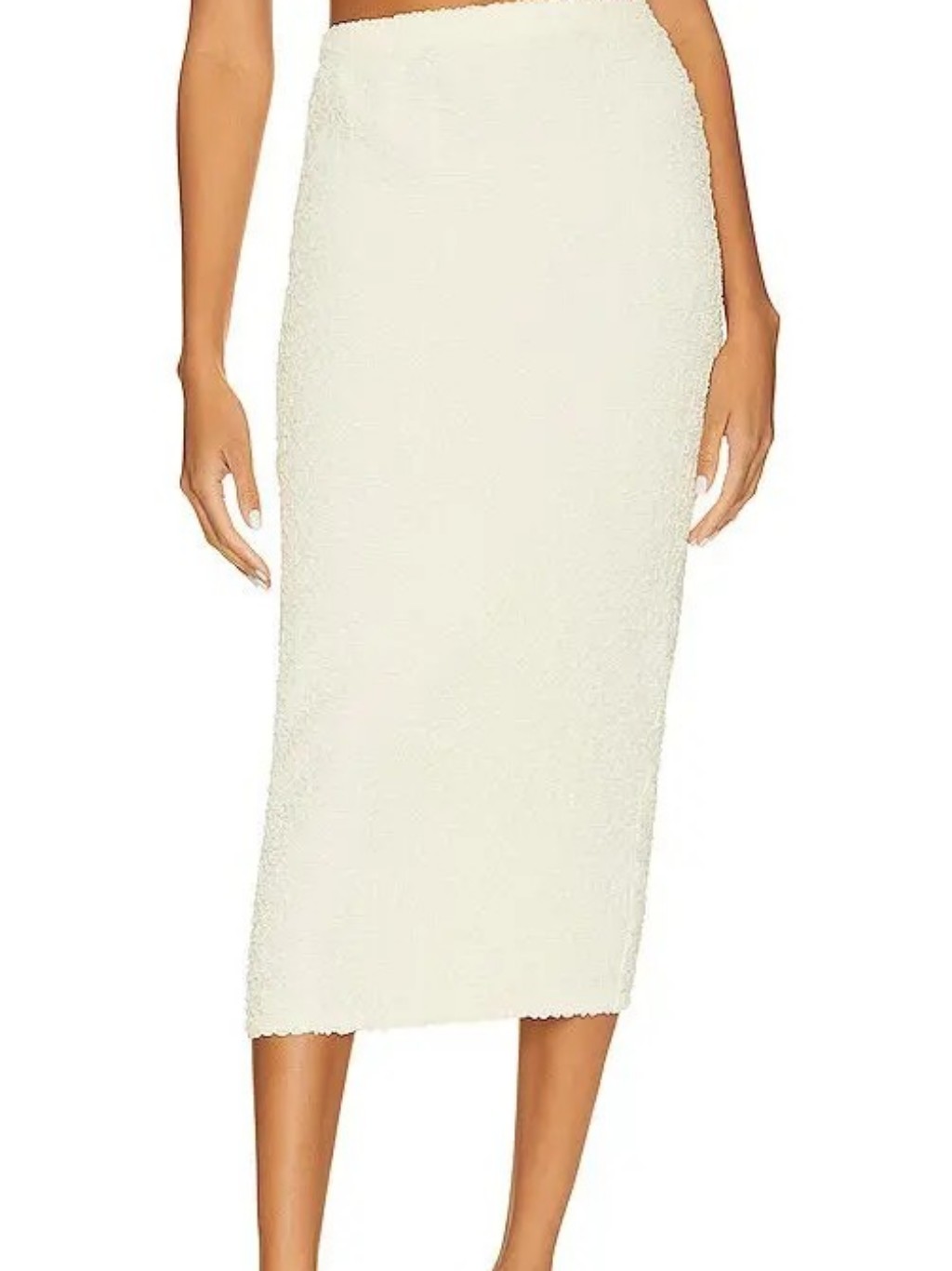 Lpa (Revolve) Romola Popcorn Mesh Midi Skirt In Cannoli Cream Size Xxs
